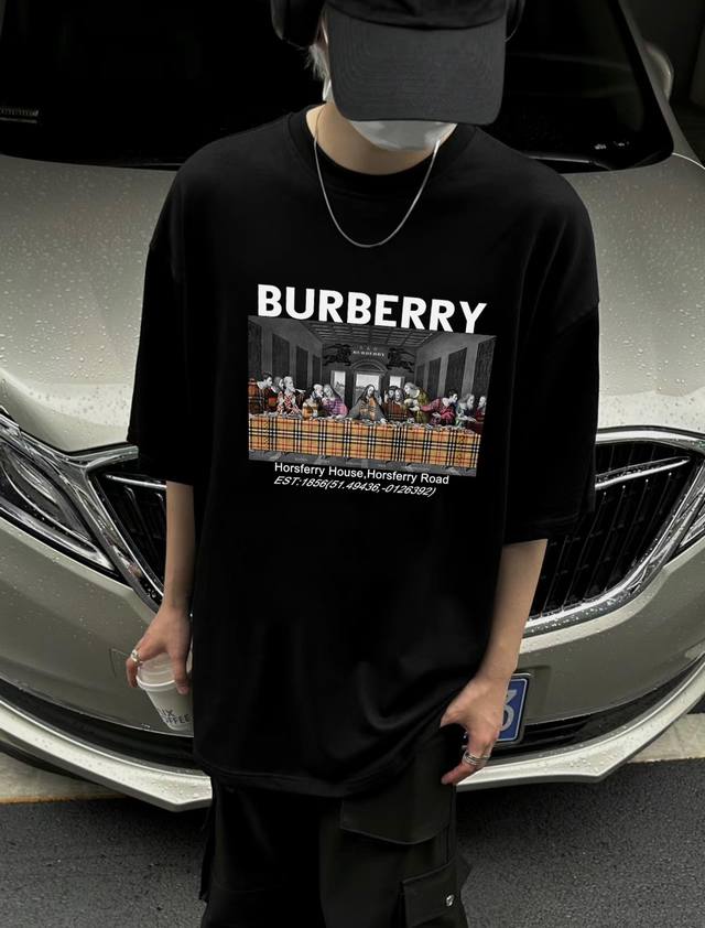 Burberry Last Supper round neck short sleeve half sleeve T-shirt The fabric is m