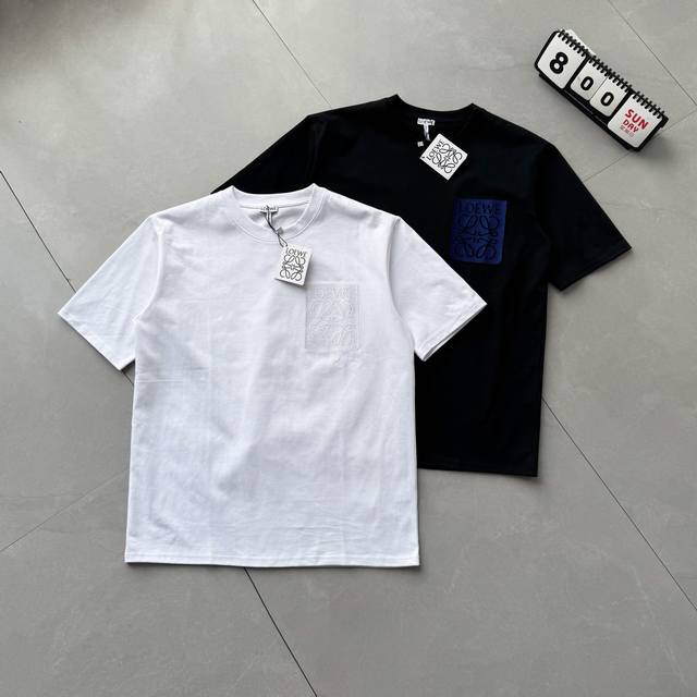 Top version Loewe 25Ss new small logo contrasting color misplaced letter embroid