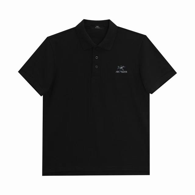 Arc'teryx Ss25 new summer letter embroidered Logo basic casual short-sleeved Pol