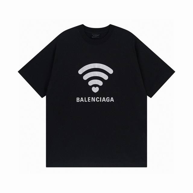 Balenciaga 2025 Ss limited edition. 520 limited Wifi catwalk printed short-sleev