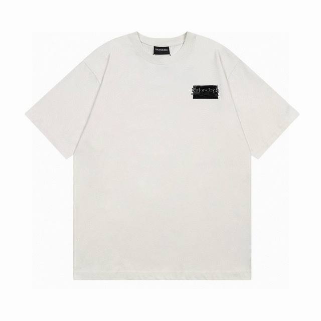 Balenciaga 2025 Ss Coke Embroidery Black Tape Short Sleeve T-shirt The quality o