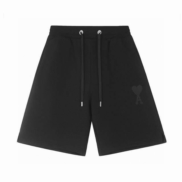 Top version Ami Amy Macaron Love Embroidery Classic Shorts Putting aside all the