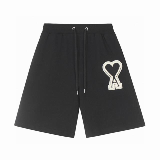 Top version Ami Ami big love chapter embroidered classic shorts Putting aside al