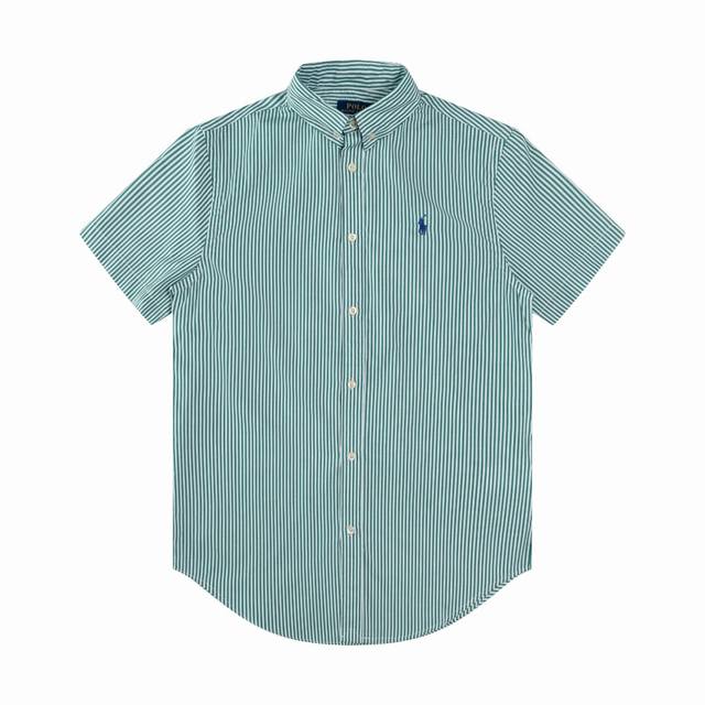 R62 Ralph Lauren poplin short-sleeved pony embroidery button-down lapel classic
