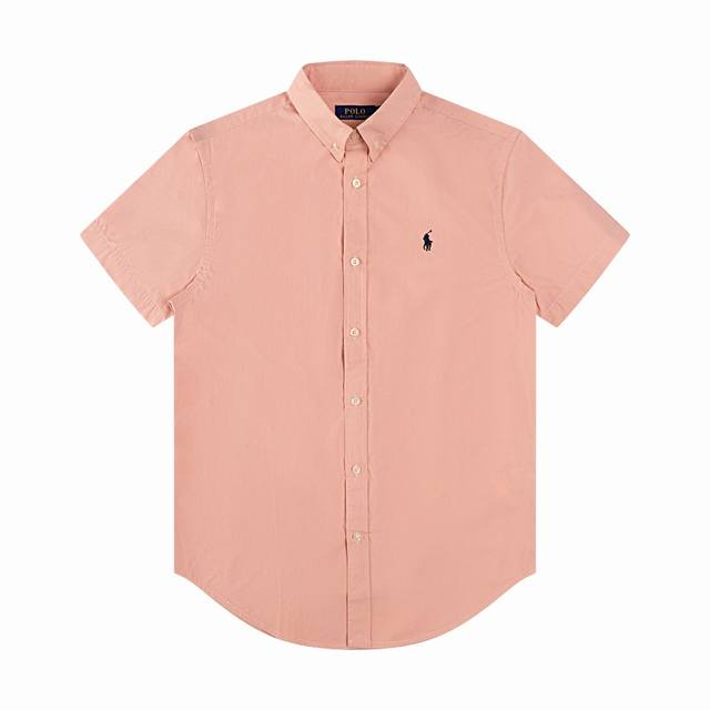 R62 Ralph Lauren poplin short-sleeved pony embroidery button-down lapel classic