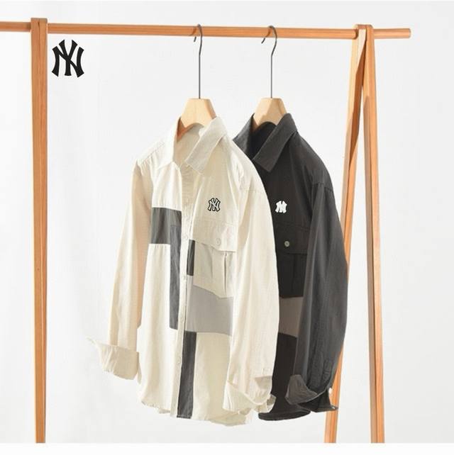 New Mlb Ny National trend fresh loose color matching all-cotton versatile high-e