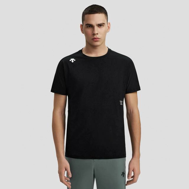 Detailed picture high version! Couples' unisex Descente three-color round neck T