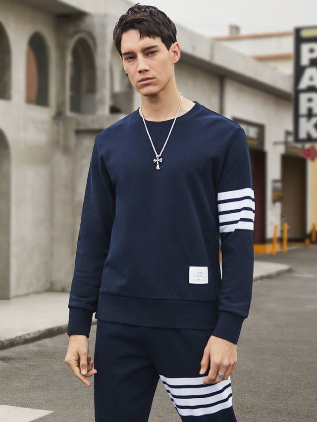 Trend ~ Original Tb round neck yarn-dyed sweater fabrics are all original colors