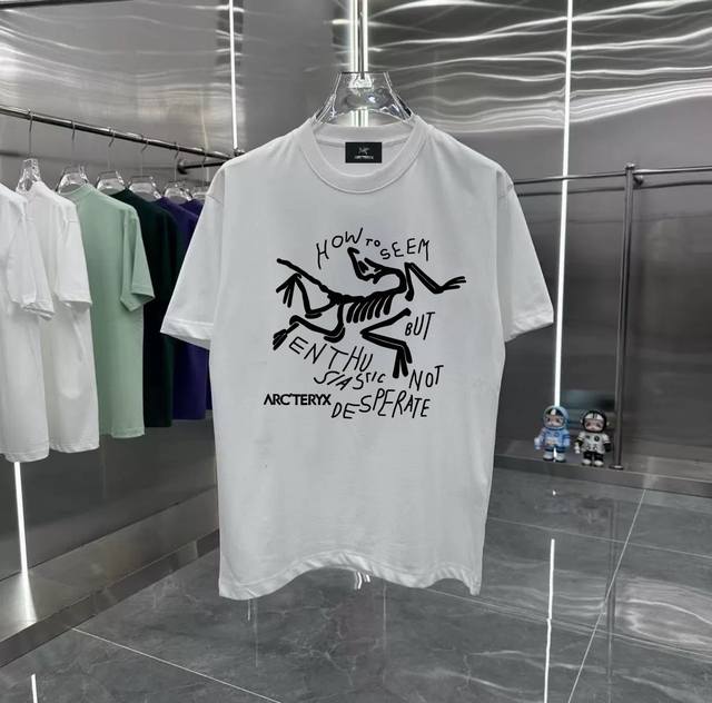 Arc'teryx series retro couple print short-sleeved T-shirt with dropped shoulders
