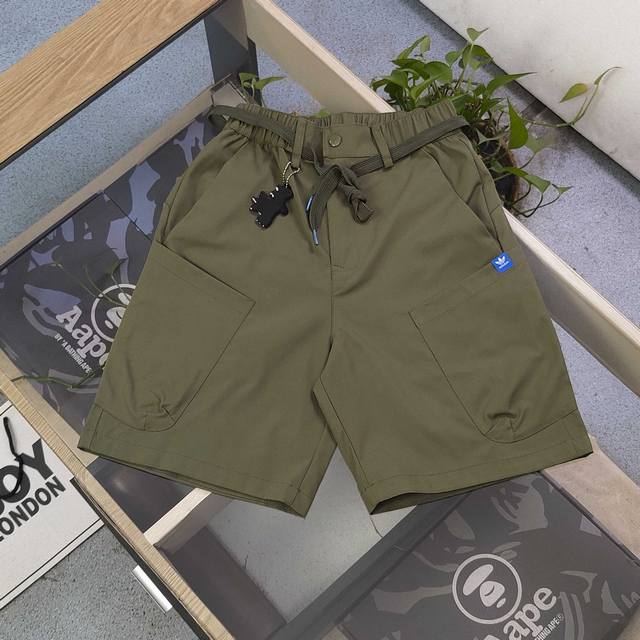 New Model number: Zz1148 2025 new Adidas Trefoil Logo large pocket work shorts,