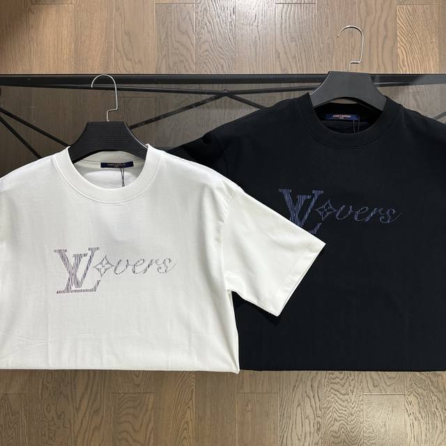 Lv Louis Vuitton 2025 Spring and Summer New Letter Printed Logo Short Sleeve T-s