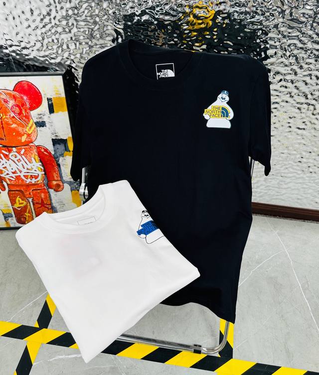 The North Face 25 summer new print casual loose couple short-sleeved T-shirt D10