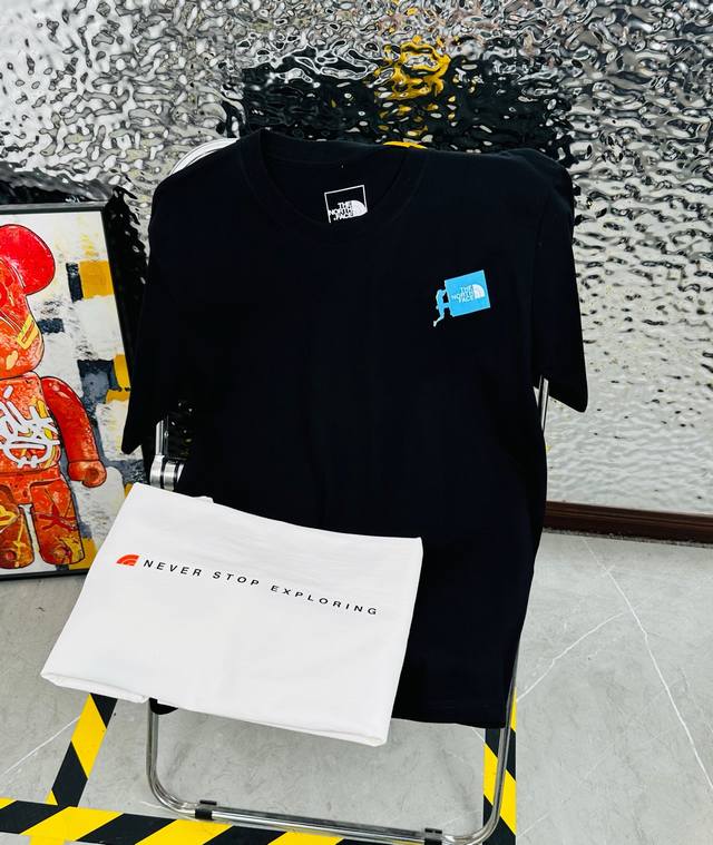 The North Face 25 summer new print casual loose couple short-sleeved T-shirt D10