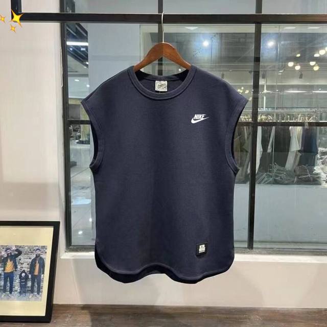 New arrival Nike summer new American retro waffle solid color sports vest loose