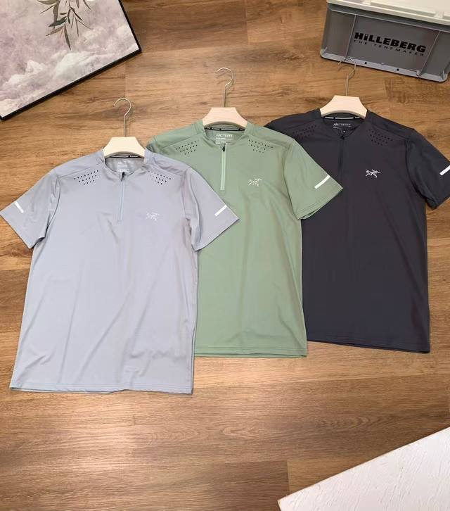 New Arc'Teryx Arc'teryx summer new outdoor sports leisure half-zip short sleeves