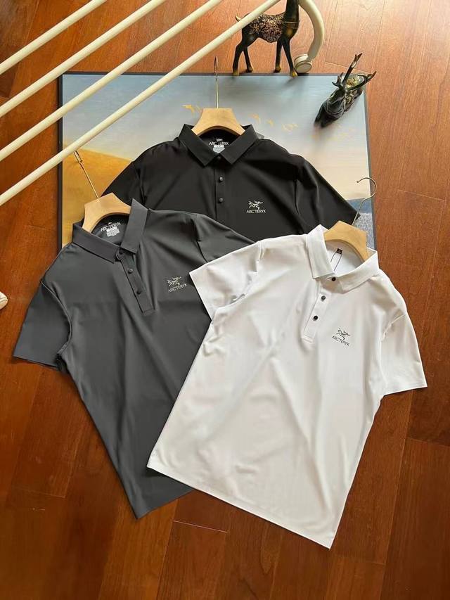 New Arc'teryx Business Classic Men's Solid Color Seamless Lapel Polo Shirt! The