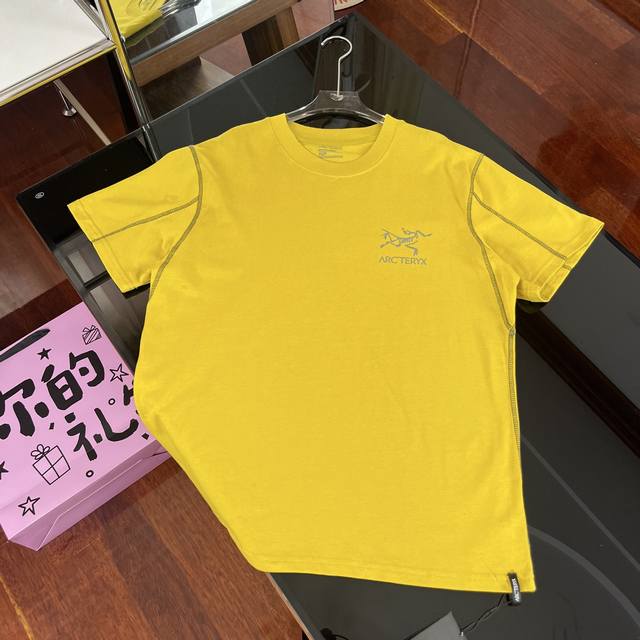 Arc' Teryx 24Ss open stitching printed short sleeve T-shirt