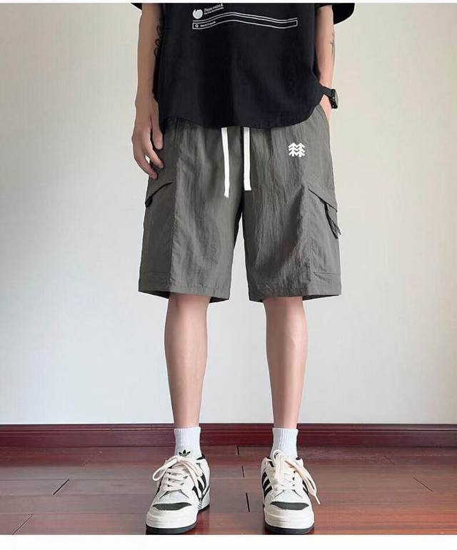 for Kolon Sport shorts men's woven 5-point pants, water-repellent multi-pocket o