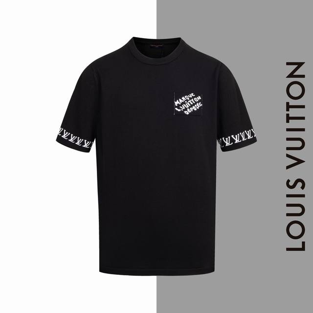 Lv circular letter round neck knitted short sleeves Louisvuitton official websit