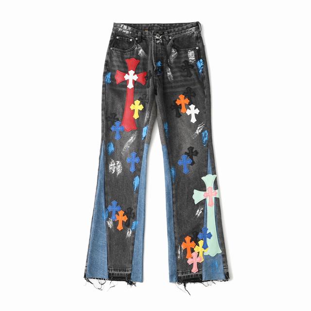 Gallery Dept & Chrome Hearts Chrome Hearts joint patchwork color leather cross l