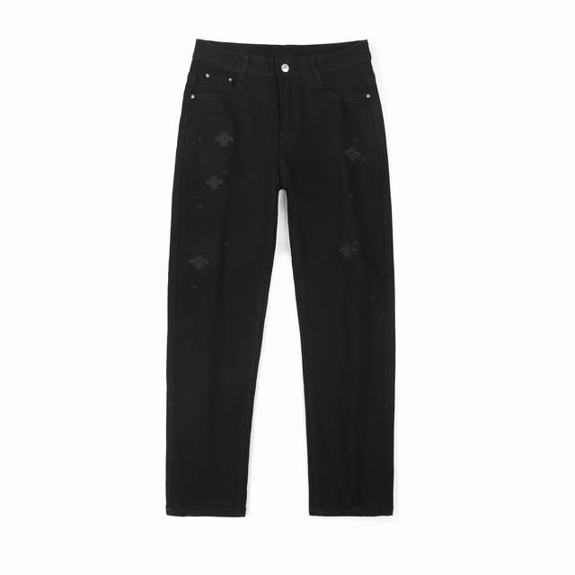 Gucci Bee Black Jeans Classic Men's Jeans Pants Gucci Classic Cotton Denim Fabri