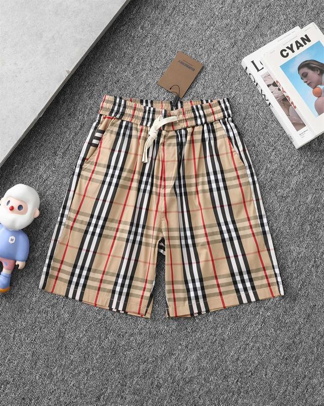 Burberry Bbr classic plaid quick-drying shorts casual shorts Many internet celeb