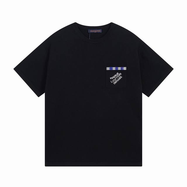 Official website 1:1 original quality Lv 24Ss pocket beaded woolen short sleeves