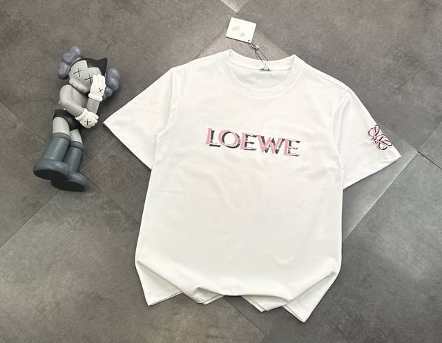 Fashion brand Loewe embroidery splicing craft couple short-sleeved T-shirt! : 24