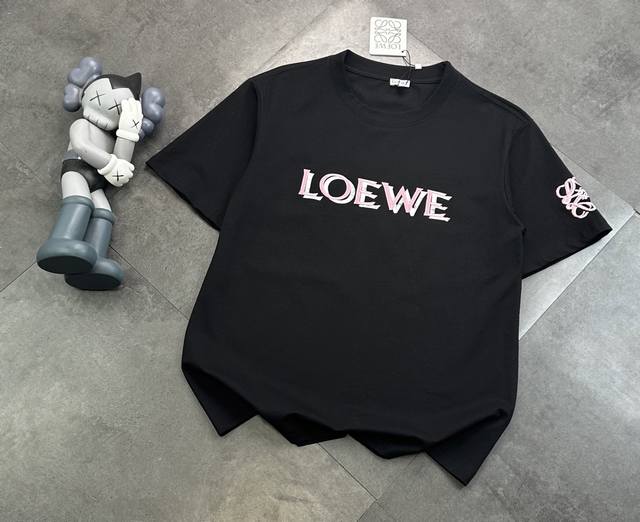 Fashion brand Loewe embroidery splicing craft couple short-sleeved T-shirt! : 24