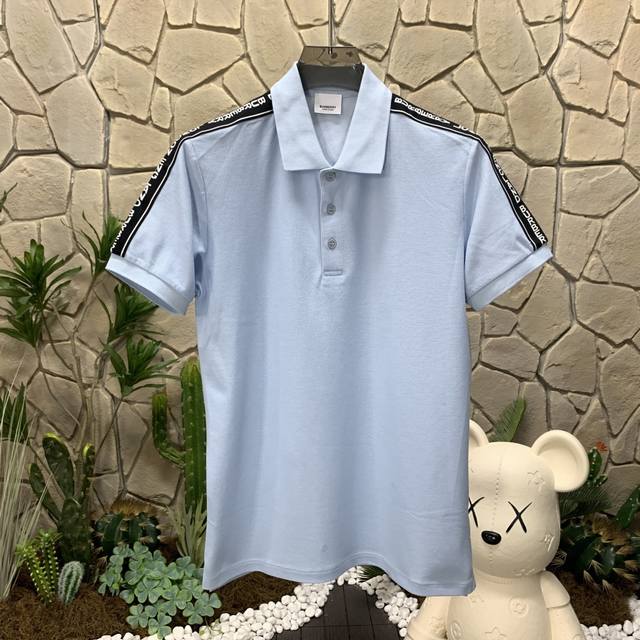 Burberry Burberry Ribbon Solid Color Straight Pullover Short Sleeve Polo Shirt M