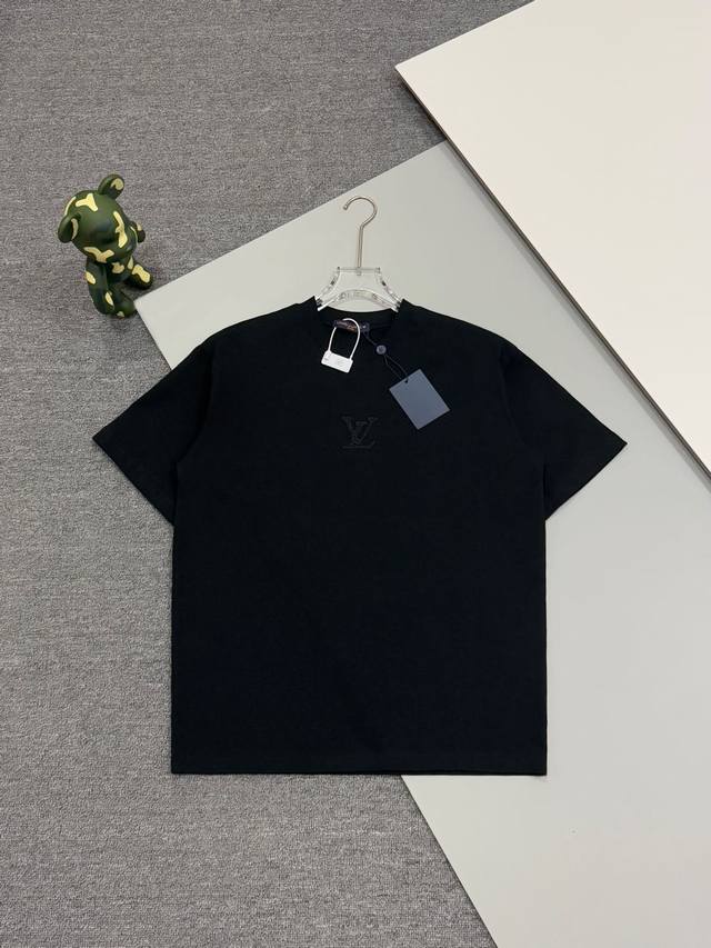 High quality Louis Vuitton new T-shirt with front and back wave embroidery, 25Ss