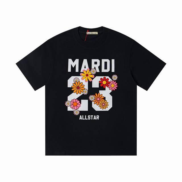 Mardi Mercredi Ss25 Number "23" Multi-Flower Series Round Neck Short Sleeve T-Sh
