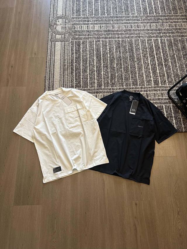 Oak new quick-drying functional short-sleeved size Smlxl black white