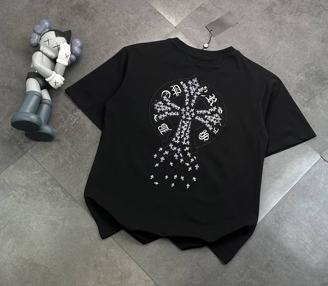 Chromehearts Chromehearts patchwork embroidered round neck short-sleeved T-shirt
