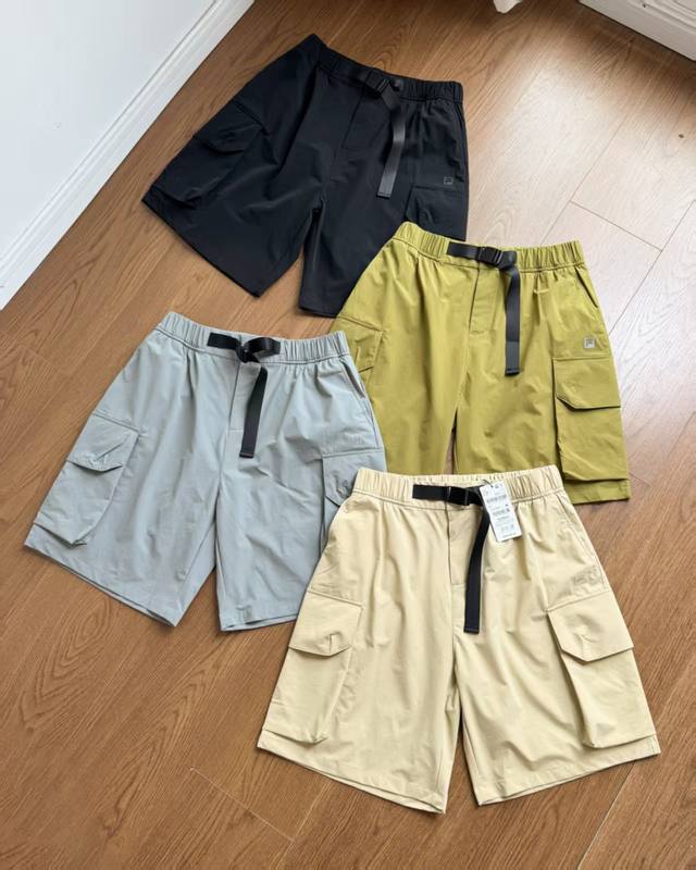 Fila 2025 summer new woven shorts loose overalls. The three-dimensional cutting