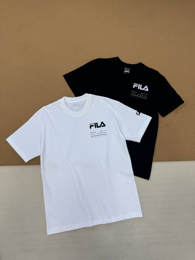 Fila 25Ss summer classic short-sleeved T-shirt with letter print on the chest fo