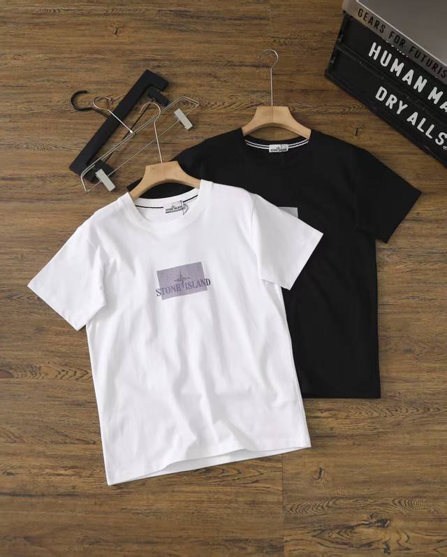 2025 new Stone Island printed round neck short-sleeved T-shirt for men and women