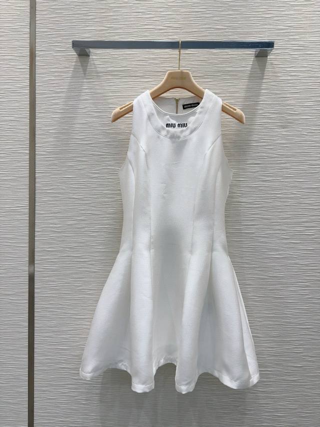 Miumiu Miu Miu letter embroidered zipper vest dress Style number: 25670706085 Co
