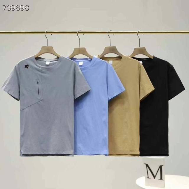 Descentedualis series urban commuter Men's round neck short-sleeved knitted T-sh