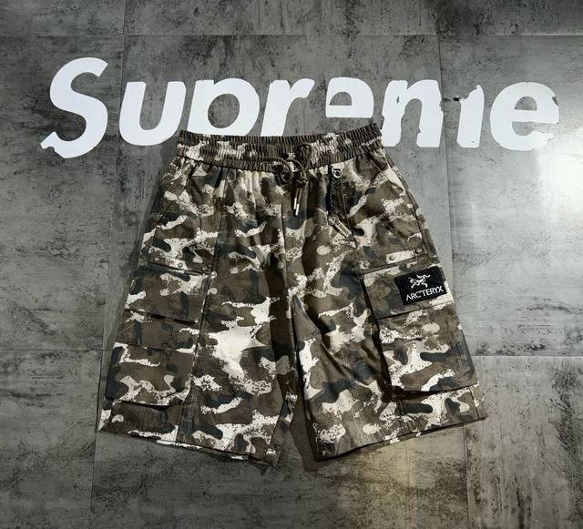 Arc'teryx workwear washed camouflage retro casual couple shorts Comfortable vers