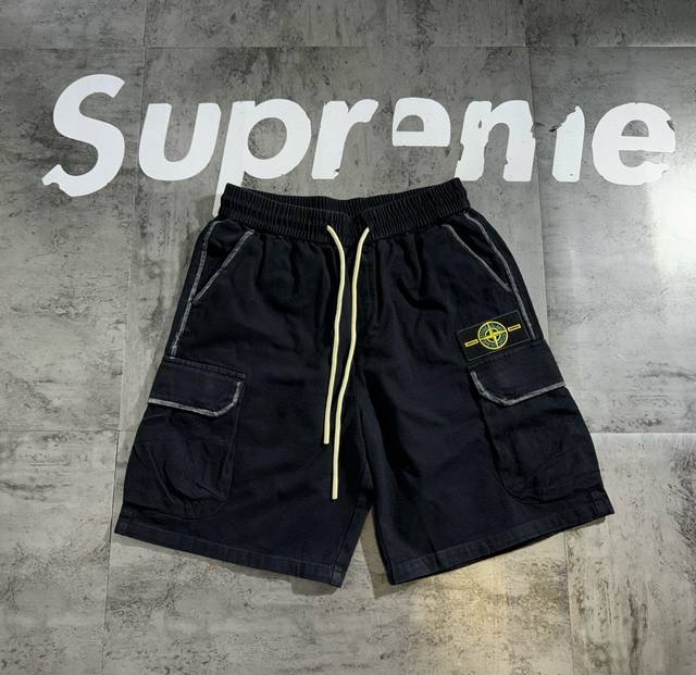 Stone Island workwear hanging dye retro casual couple shorts comfortable version