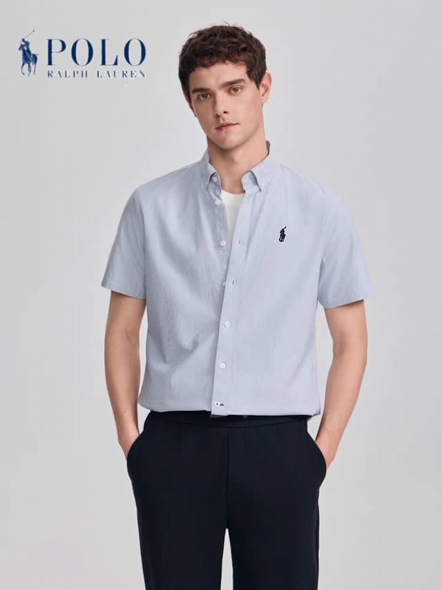 Ralph Lauren Polo men's modal jacquard short-sleeved shirt has a really good tex