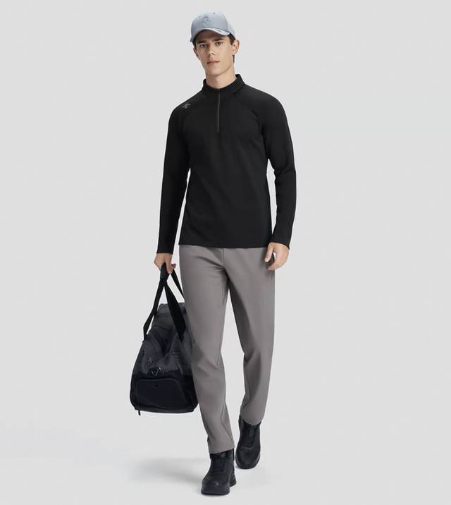 Descente Training Comprehensive Training Sports Fitness Men's Thin Fleece Long S