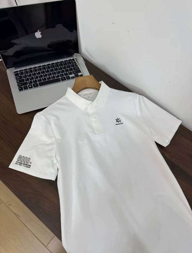 Kailas 8000+ lapel basic sleeve badge Polo shirt T The classic logo on the chest