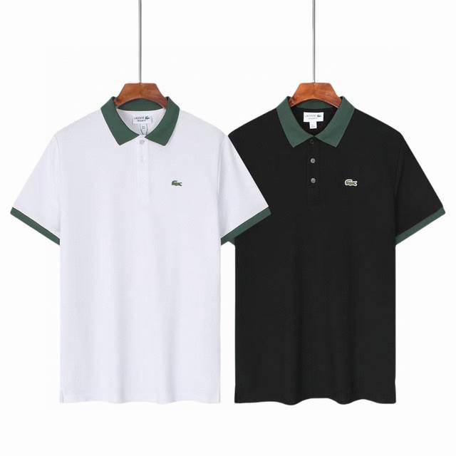 New Lacoste French crocodile men's classic casual straight shoulder short-sleeve