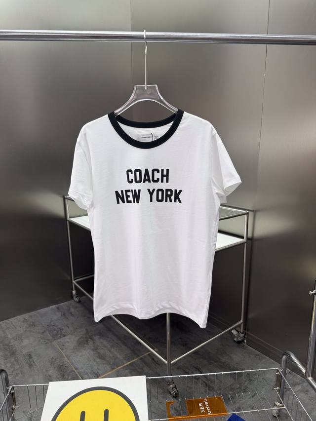 New counters in stock 30Ss new summer Coach unisex classic letter short-sleeved