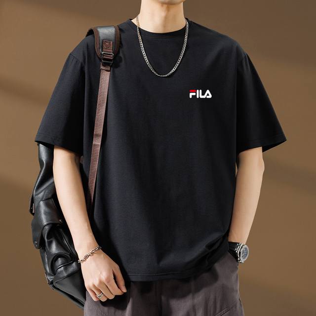 Fila T-shirt limited edition printed short-sleeved T-shirt, same style for men a