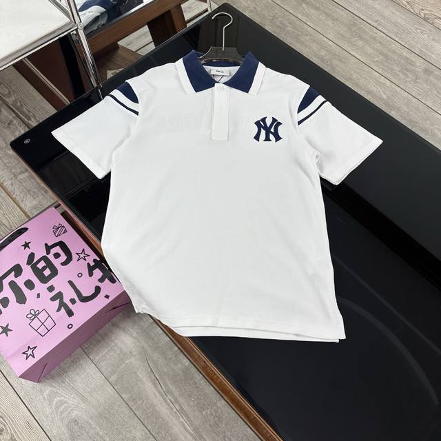 Mlb New York Yankees Campus Style Contrast Color Polo Shirt