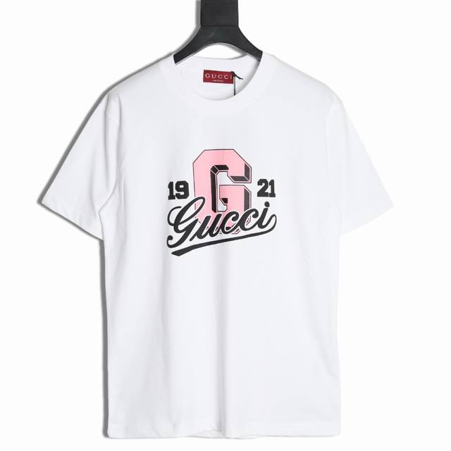 Gucci 25Ss 1921 Letter Print Logo Short Sleeves G's 25Ss new regular fit T-shirt