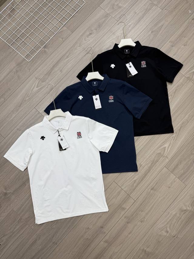 Details of the new Descente quick-drying Polo shirt Descente British Triathlon N